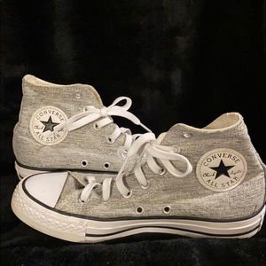 WOMEN’S CONVERSE ALL-STAR SILVER SPARKLE SZ 7